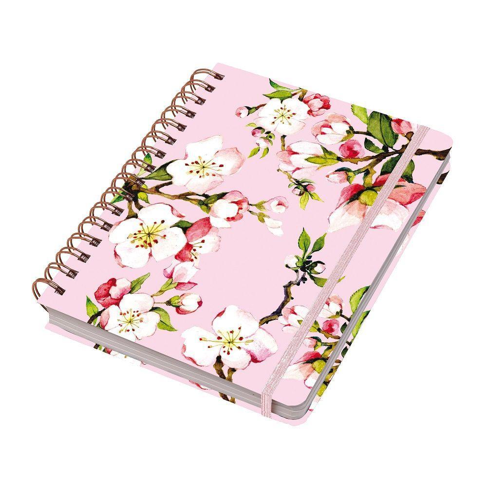 Vorderes Coverbild Ringbuch Hardcover Kirschblüte rosa