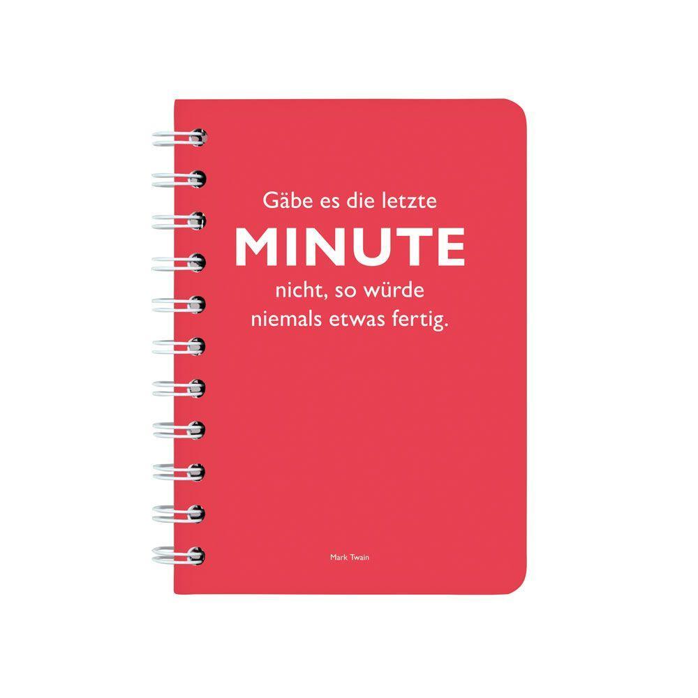 Vorderes Coverbild Ringbuch A6 Twain Minute rot