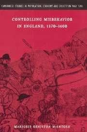 Vorderes Coverbild Controlling Misbehavior in England, 1370 1600