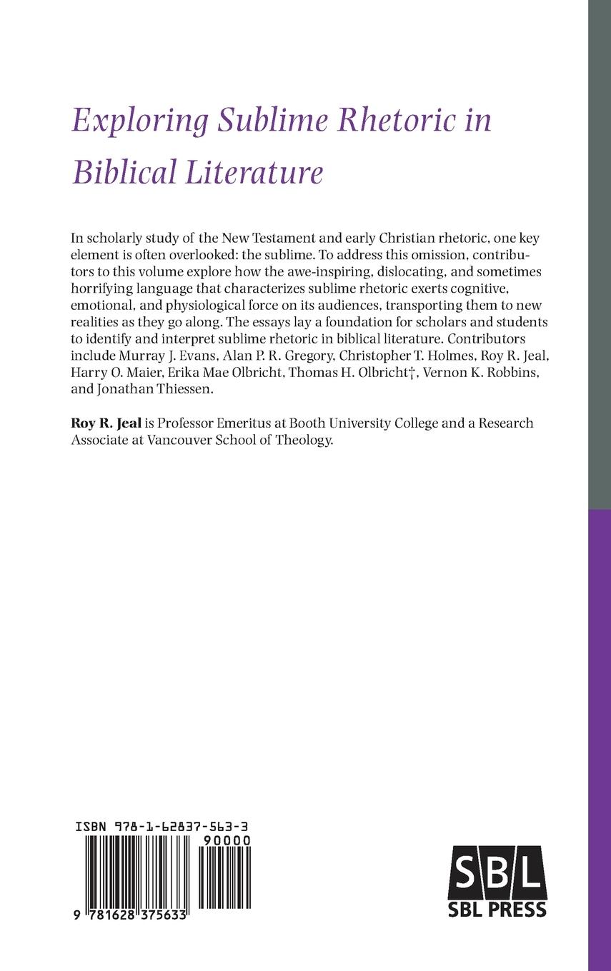 Rückseitencover Exploring Sublime Rhetoric in Biblical Literature