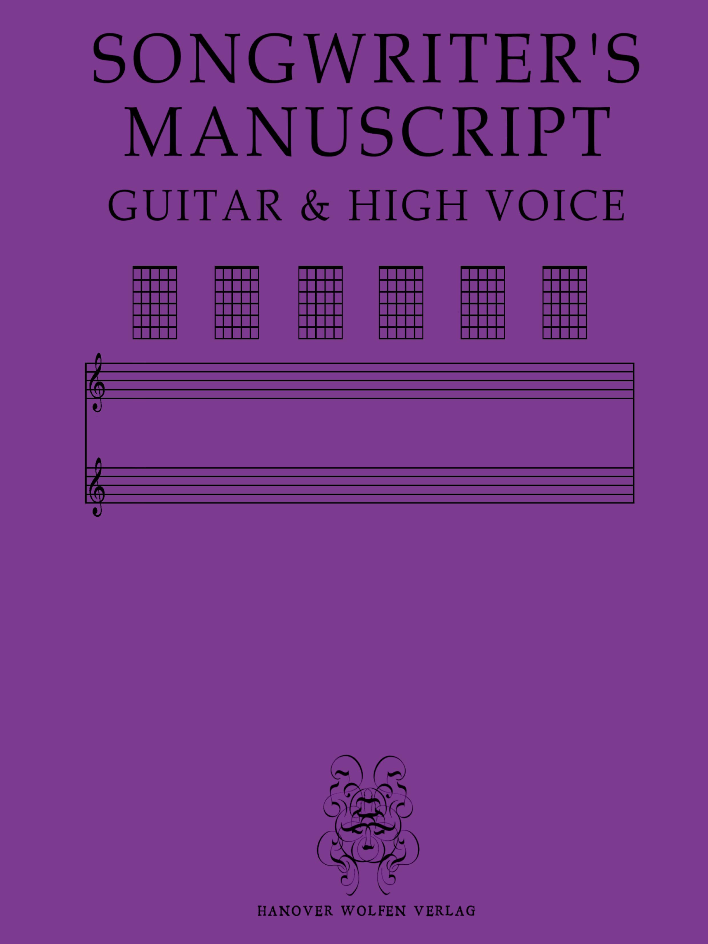 Vorderes Coverbild SONGWRITER'S MANUSCRIPT GUITAR & HIGH VOICE
