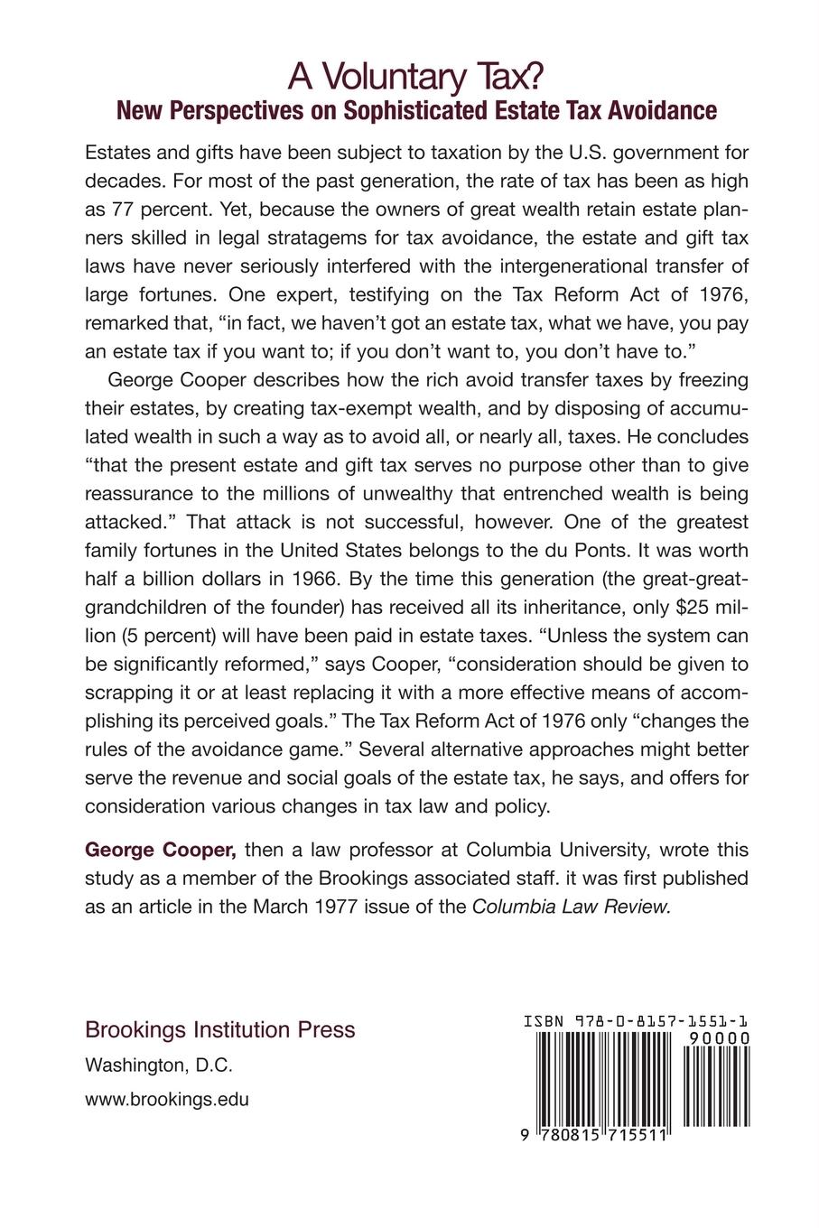 Rückseitencover Voluntary Tax?