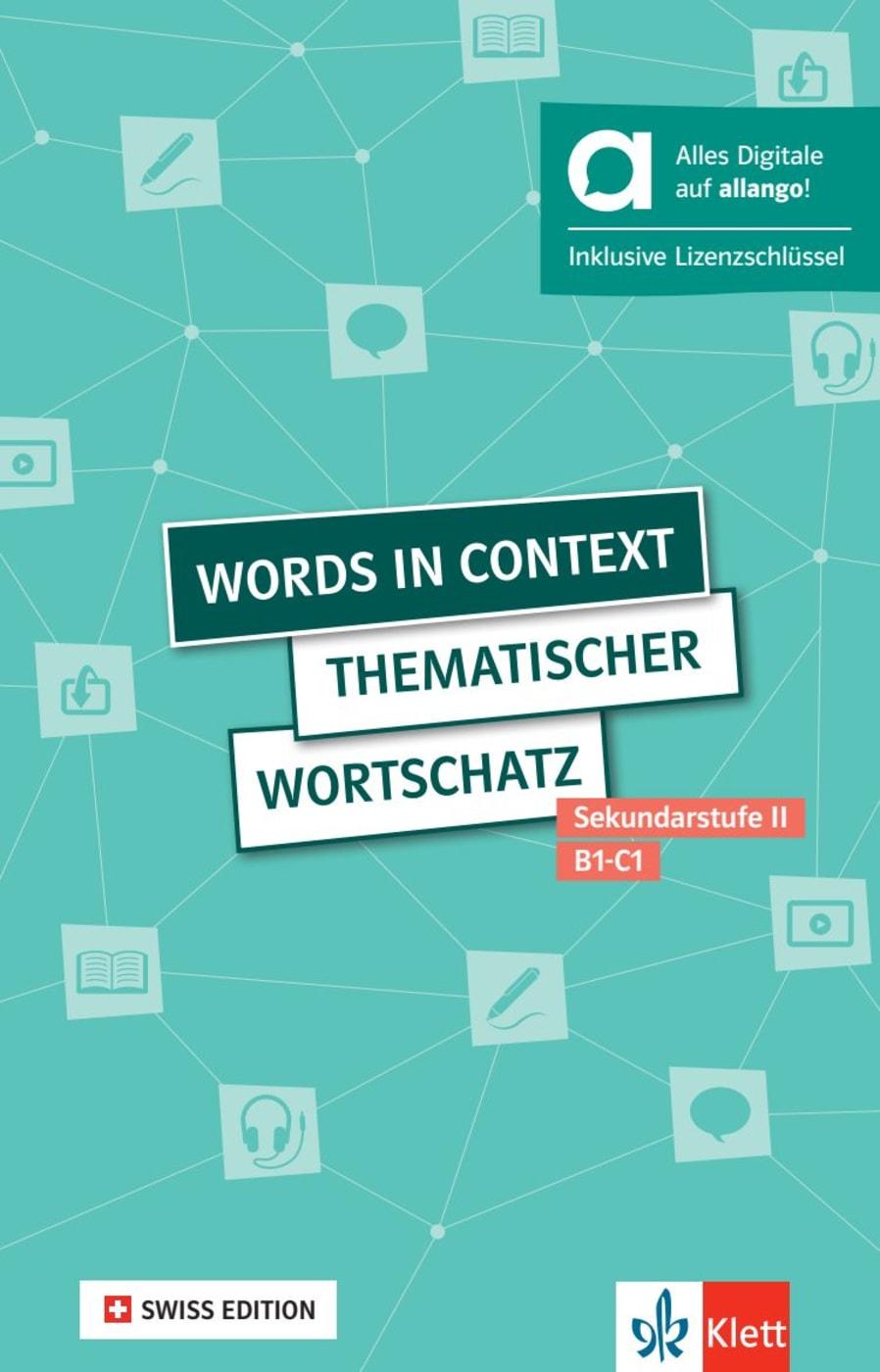 Vorderes Coverbild Words in context - SWISS EDITION, Hybrid Edition allango