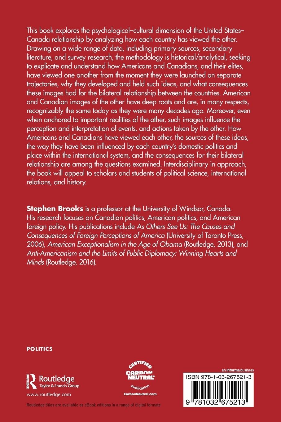 Rückseitencover National Images and United States-Canada Relations