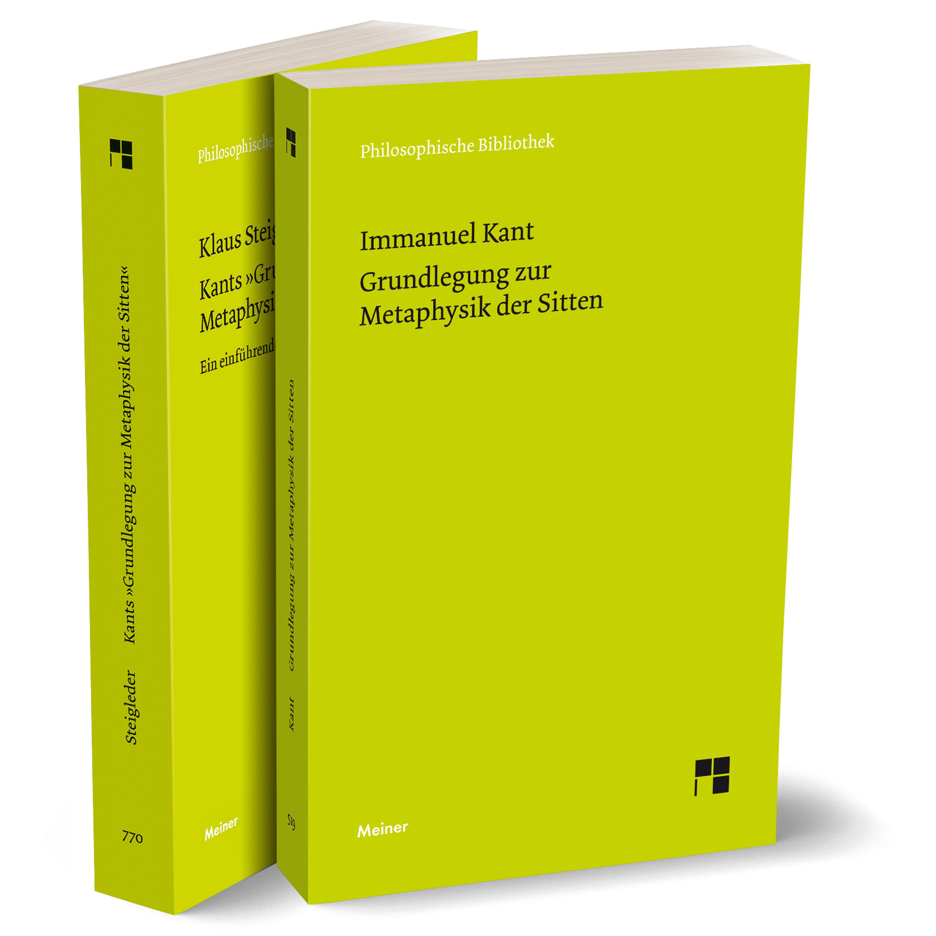 Vorderes Coverbild Grundlegung zur Metaphysik der Sitten + Kommentar (Set)