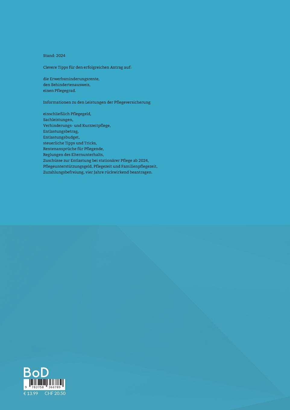 Rückseitencover Erfolgsstrategie: Für die Erwerbsminderungsrente, den Behindertenausweis und den richtigen Pflegegrad