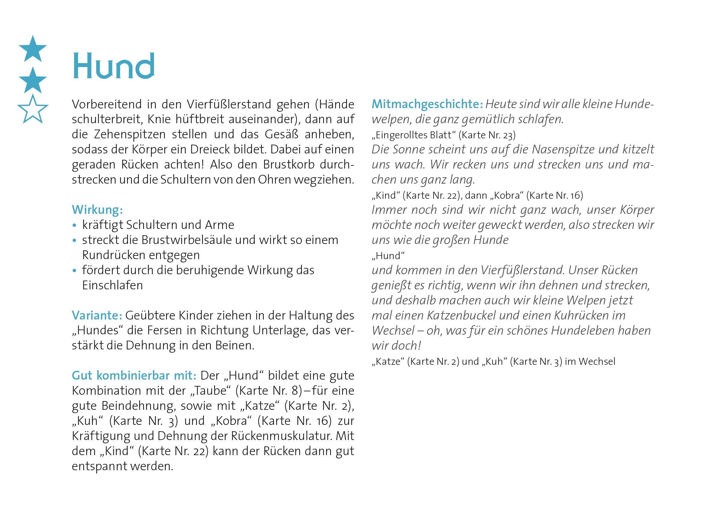 Beispielinhalt (Bild) Träum+Spür-Karten: Yoga für Kinder