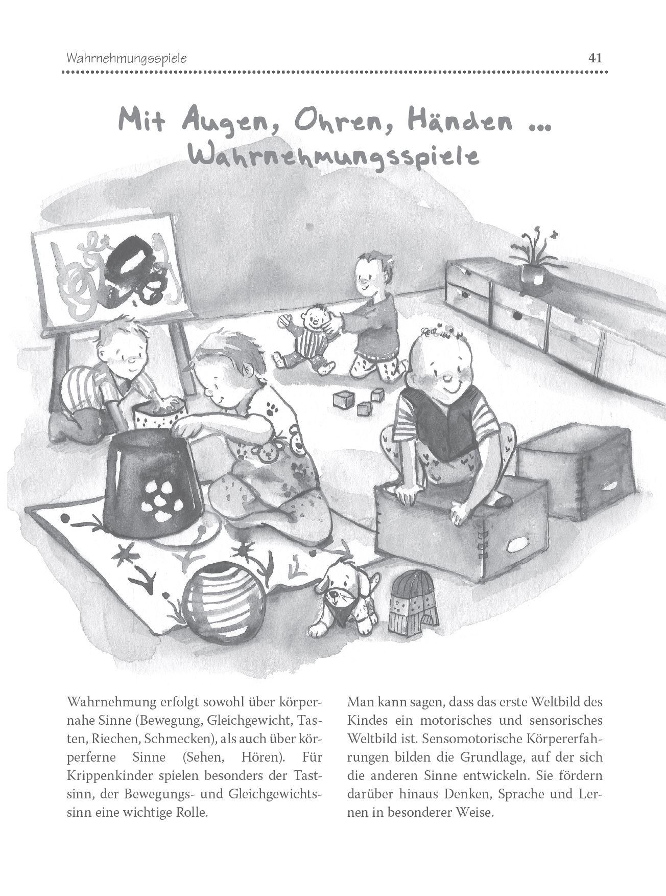 Beispielinhalt (Bild) Das Krippenkinder-Spielebuch