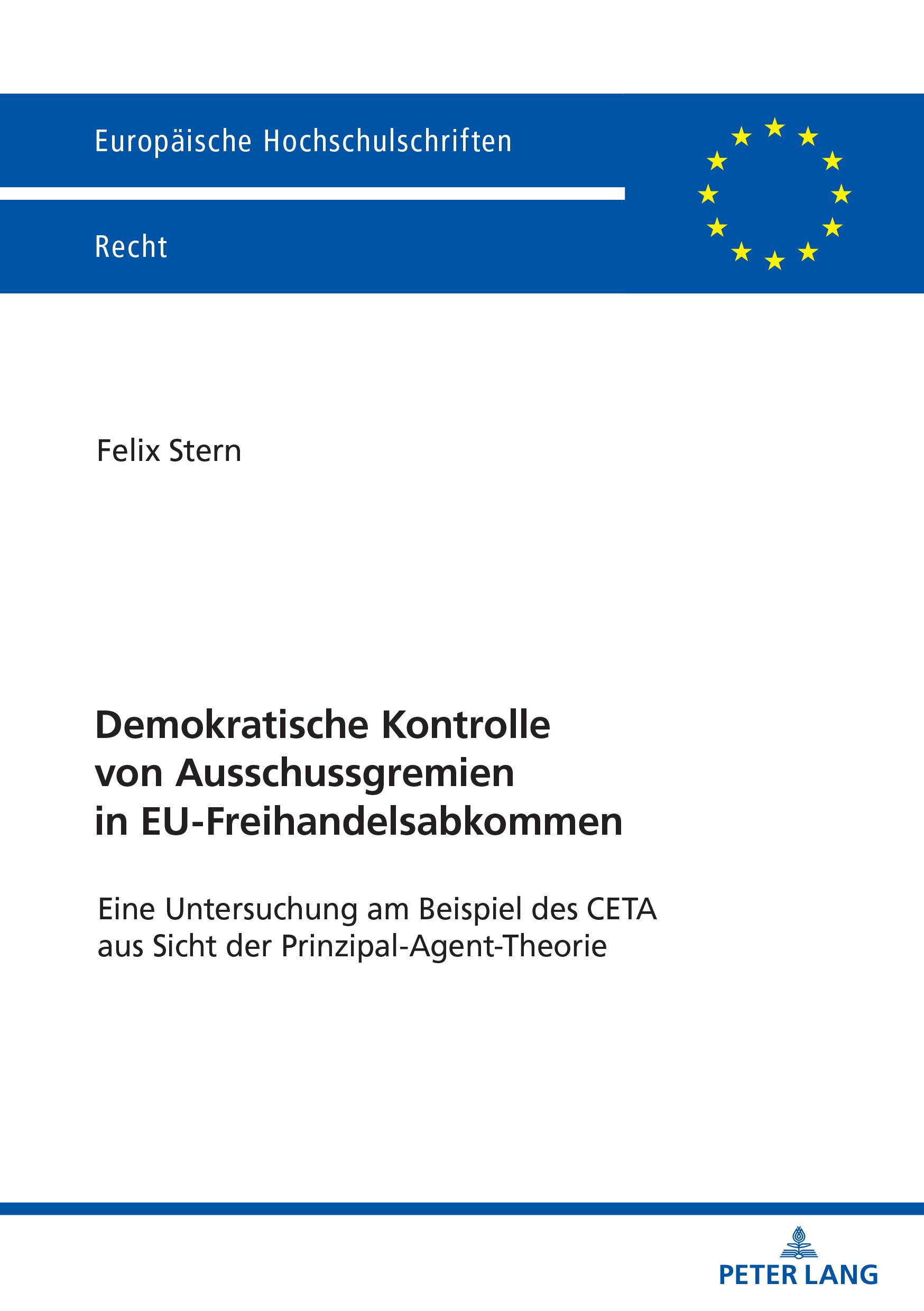 Vorderes Coverbild Demokratische Kontrolle von Ausschussgremien in EU-Freihandelsabkommen