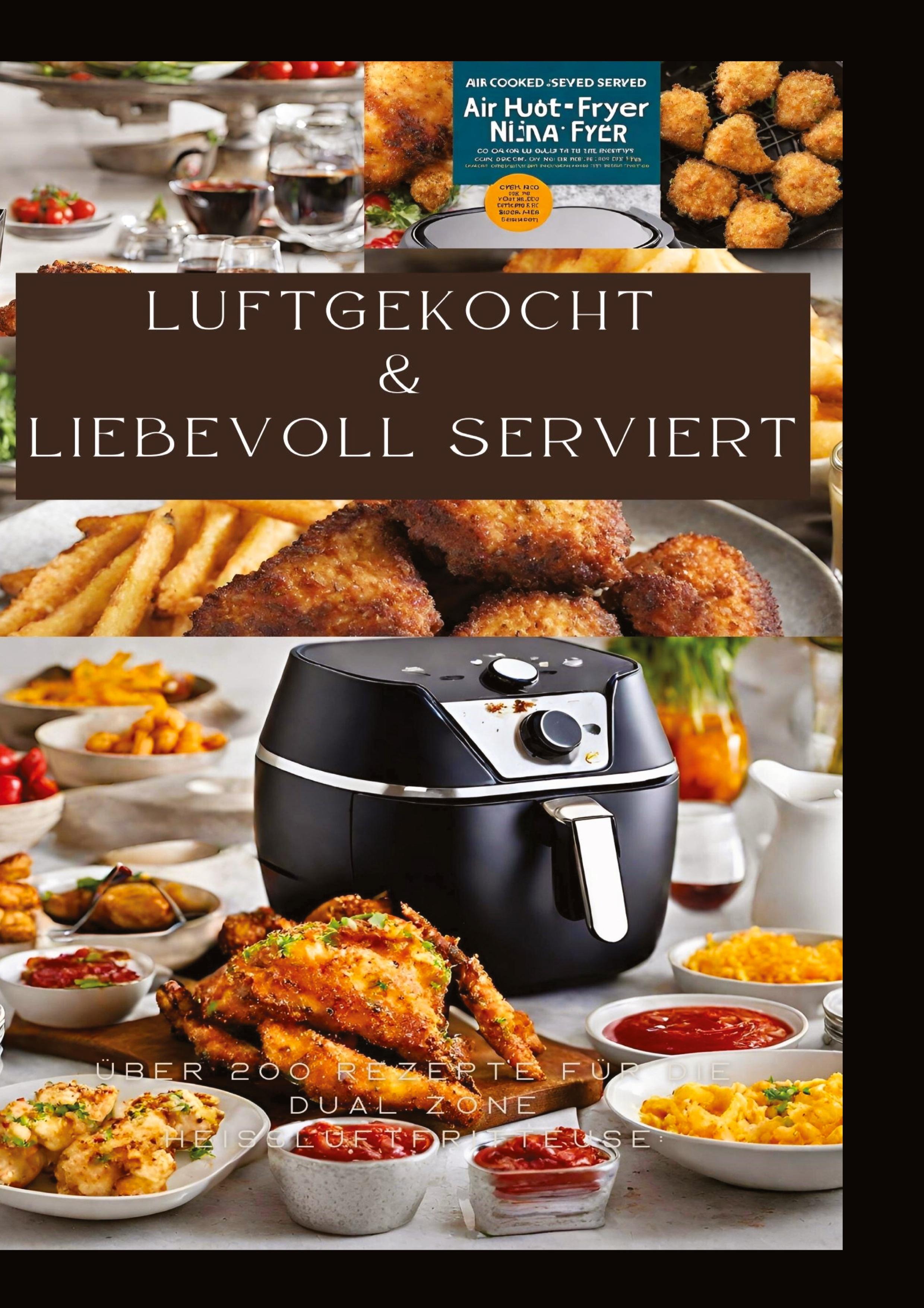 Vorderes Coverbild LUFTGEKOCHT & LIEBEVOLL SERVIERT: ÜBER 200 REZEPTE FÜR DIE DUAL ZONE HEISSLUFTFRITTEUSE