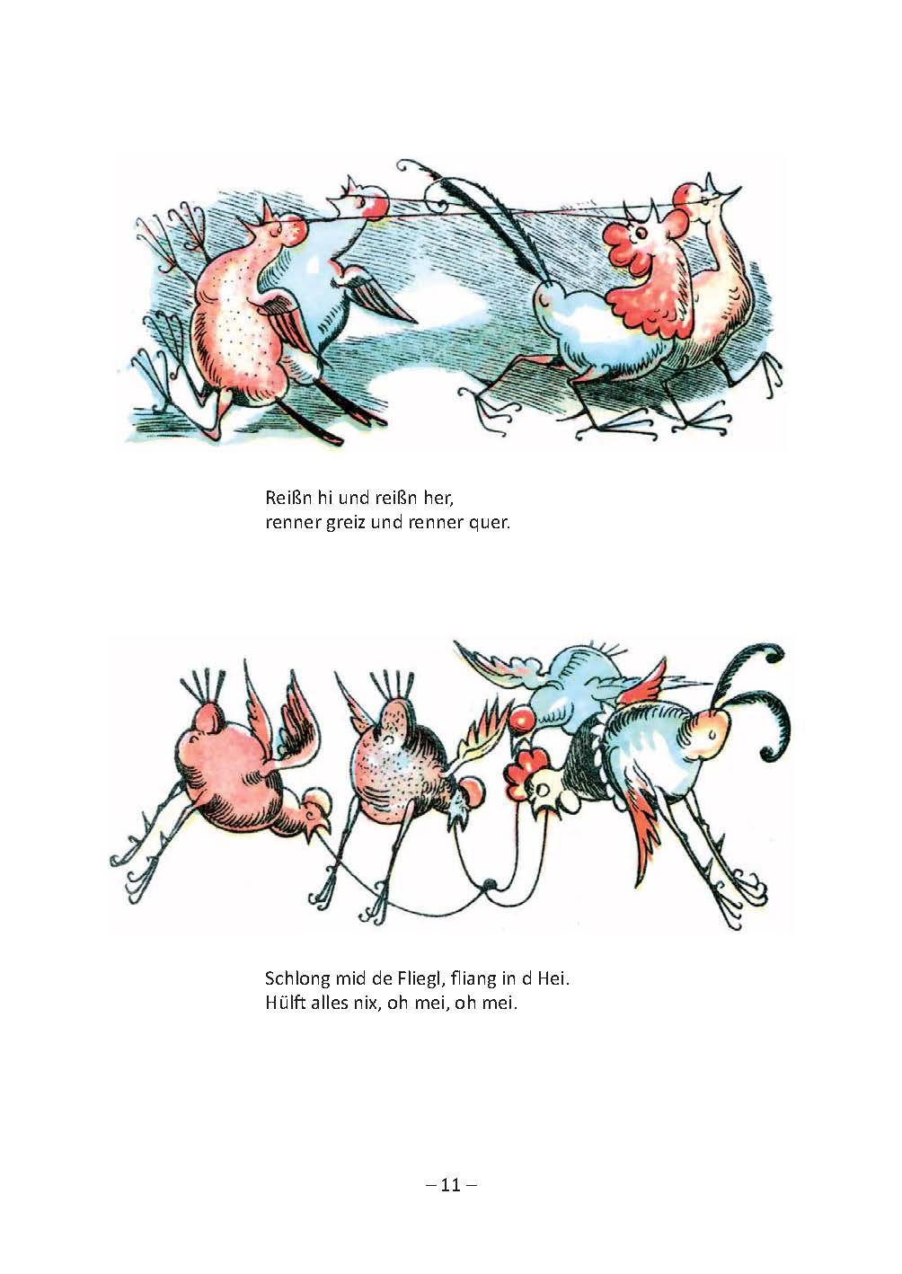 Beispielinhalt (Bild) Max und Moritz af Bairisch