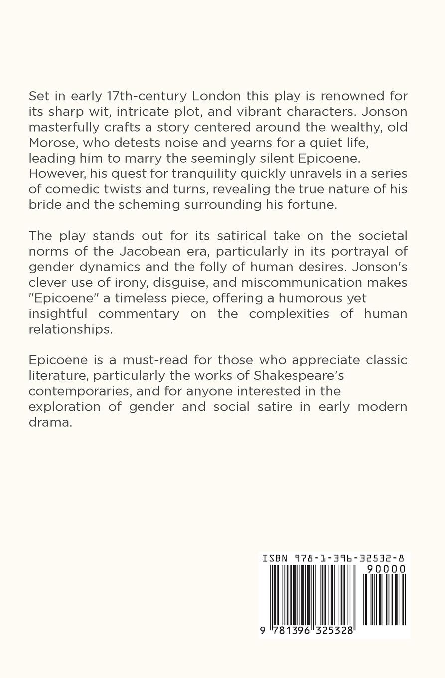 Rückseitencover Epicoene, or The Silent Woman