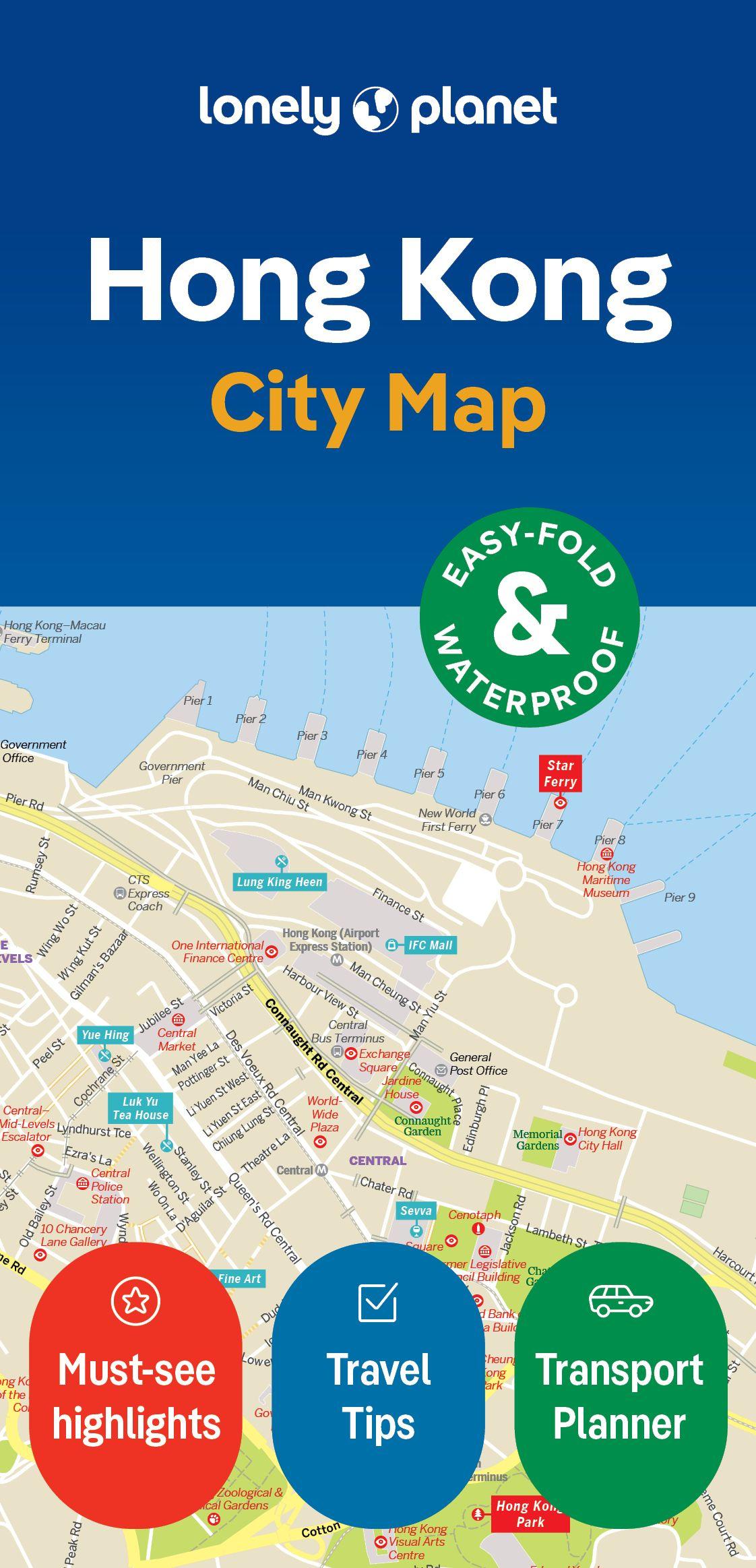 Vorderes Coverbild Lonely Planet Hong Kong City Map