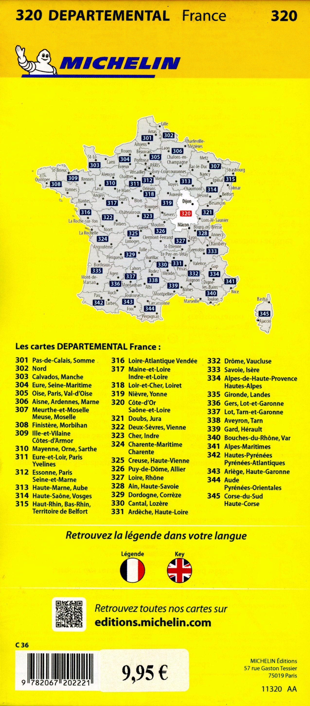 Beispielinhalt (Bild) Michelin Burgund Ost