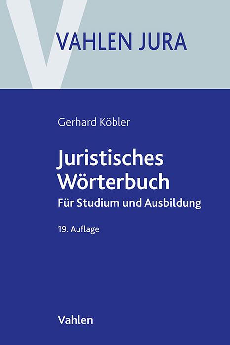 Vorderes Coverbild Juristisches Wörterbuch
