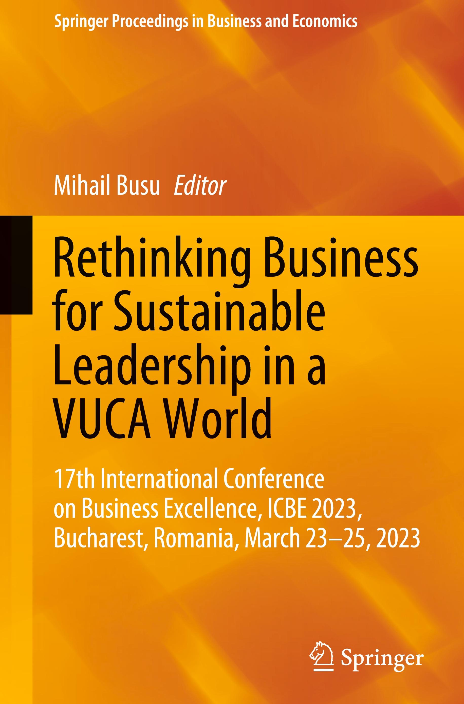 Vorderes Coverbild Rethinking Business for Sustainable Leadership in a VUCA World