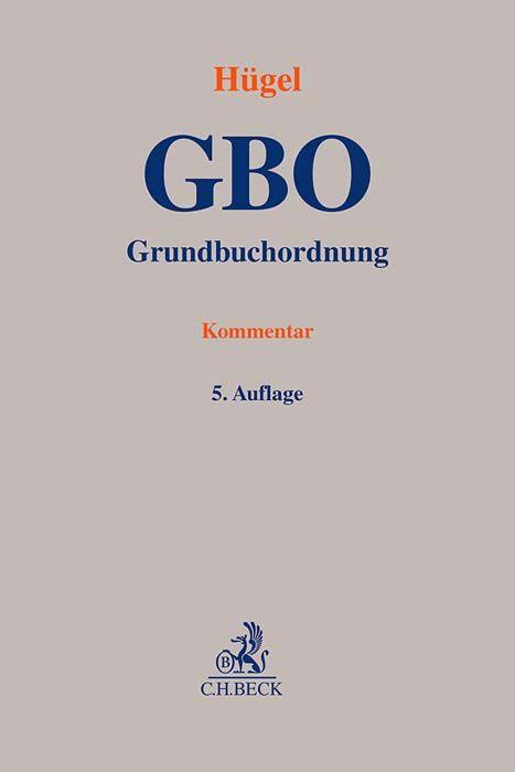 Vorderes Coverbild Grundbuchordnung. GBO