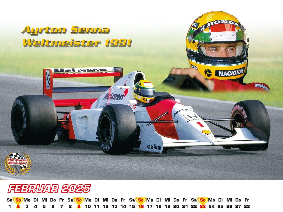 Beispielinhalt (Bild) Best of F1 Weltmeister der 90iger Kalender 2025