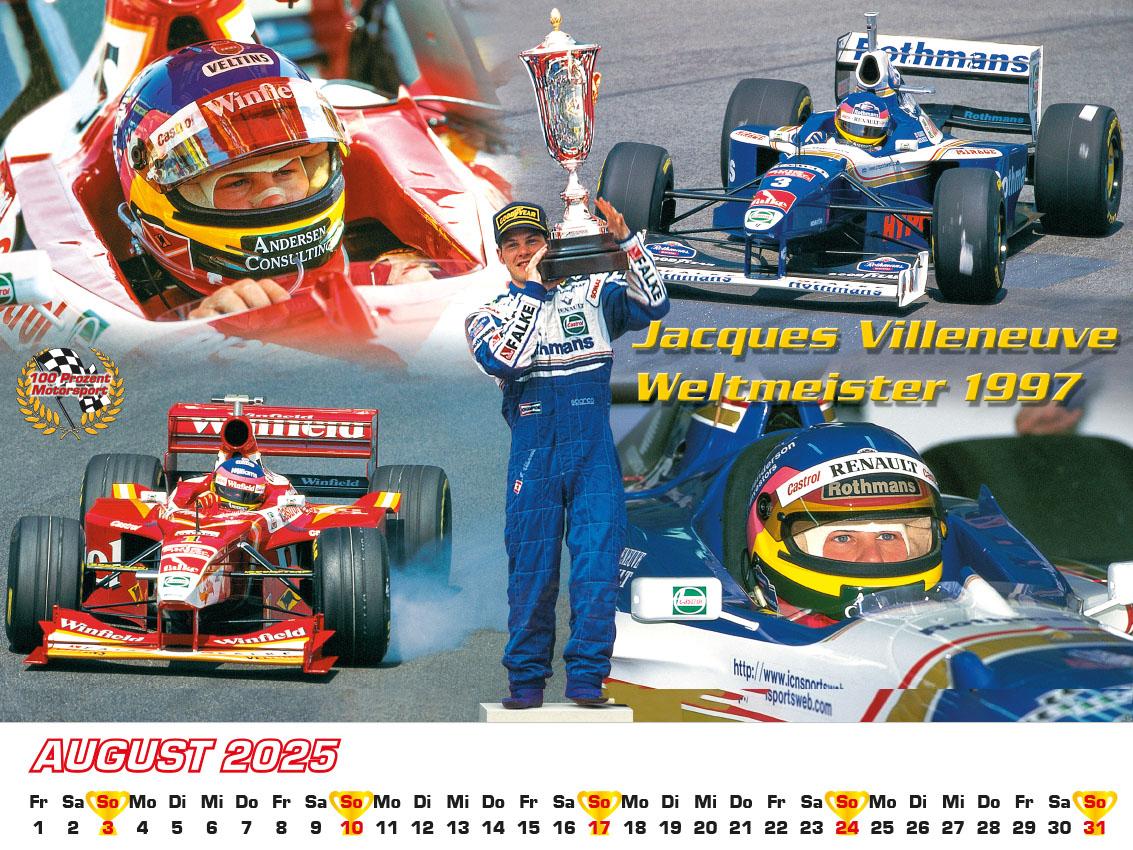 Beispielinhalt (Bild) Best of F1 Weltmeister der 90iger Kalender 2025