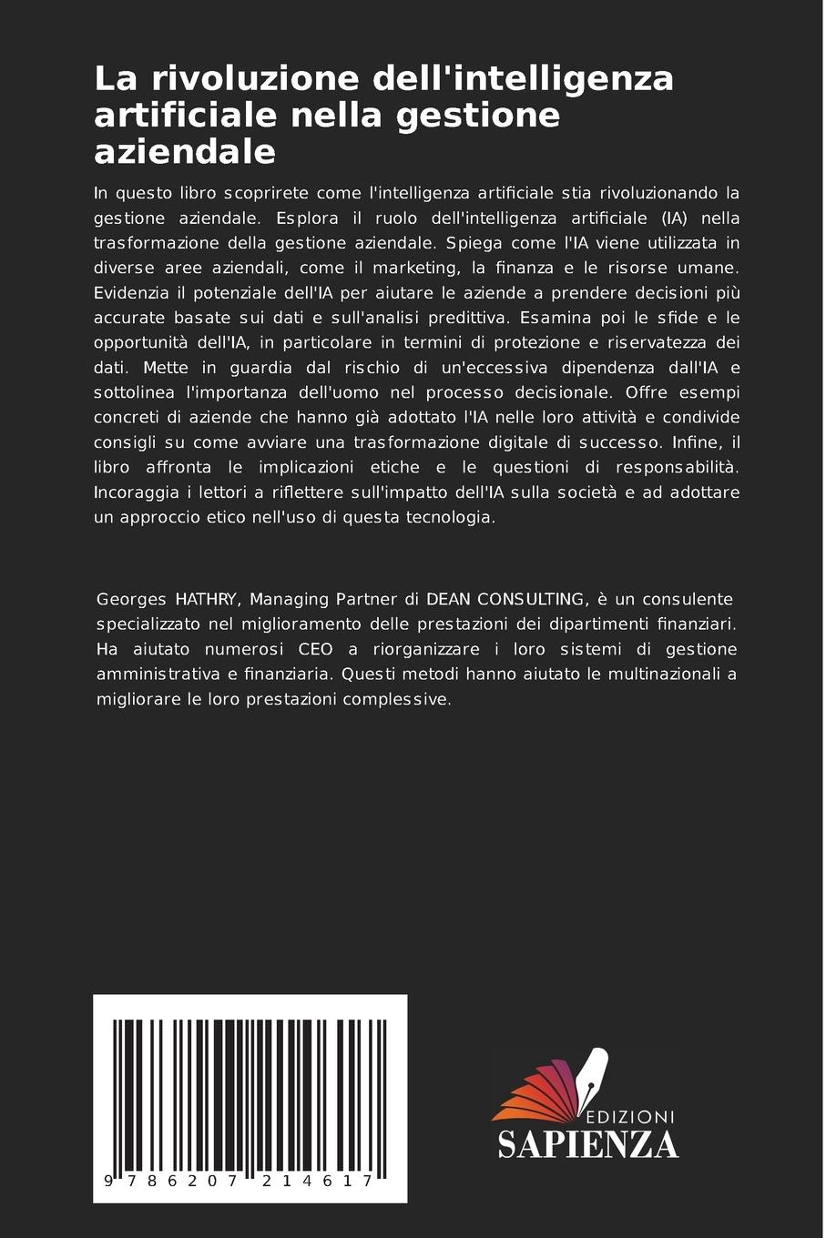 Rückseitencover La rivoluzione dell'intelligenza artificiale nella gestione aziendale