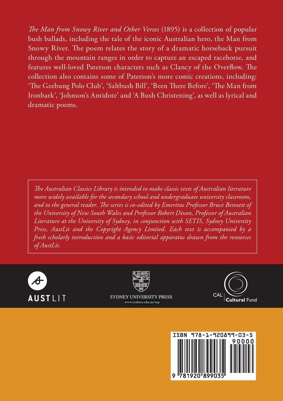 Rückseitencover The Man from Snowy River and Other Verses