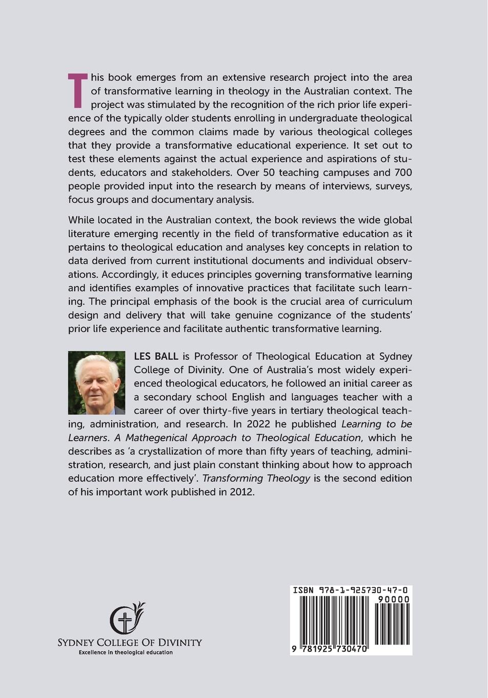 Rückseitencover Transforming Theology