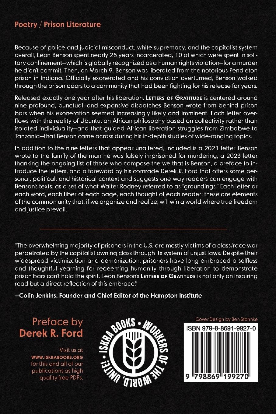 Rückseitencover Letters of Gratitude