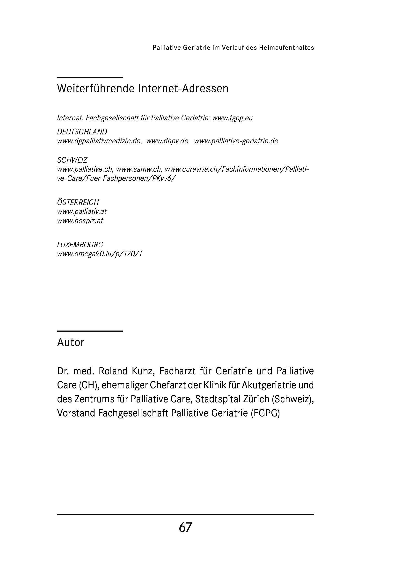 Beispielinhalt (Bild) Das 1X1 der Palliativen Geriatrie