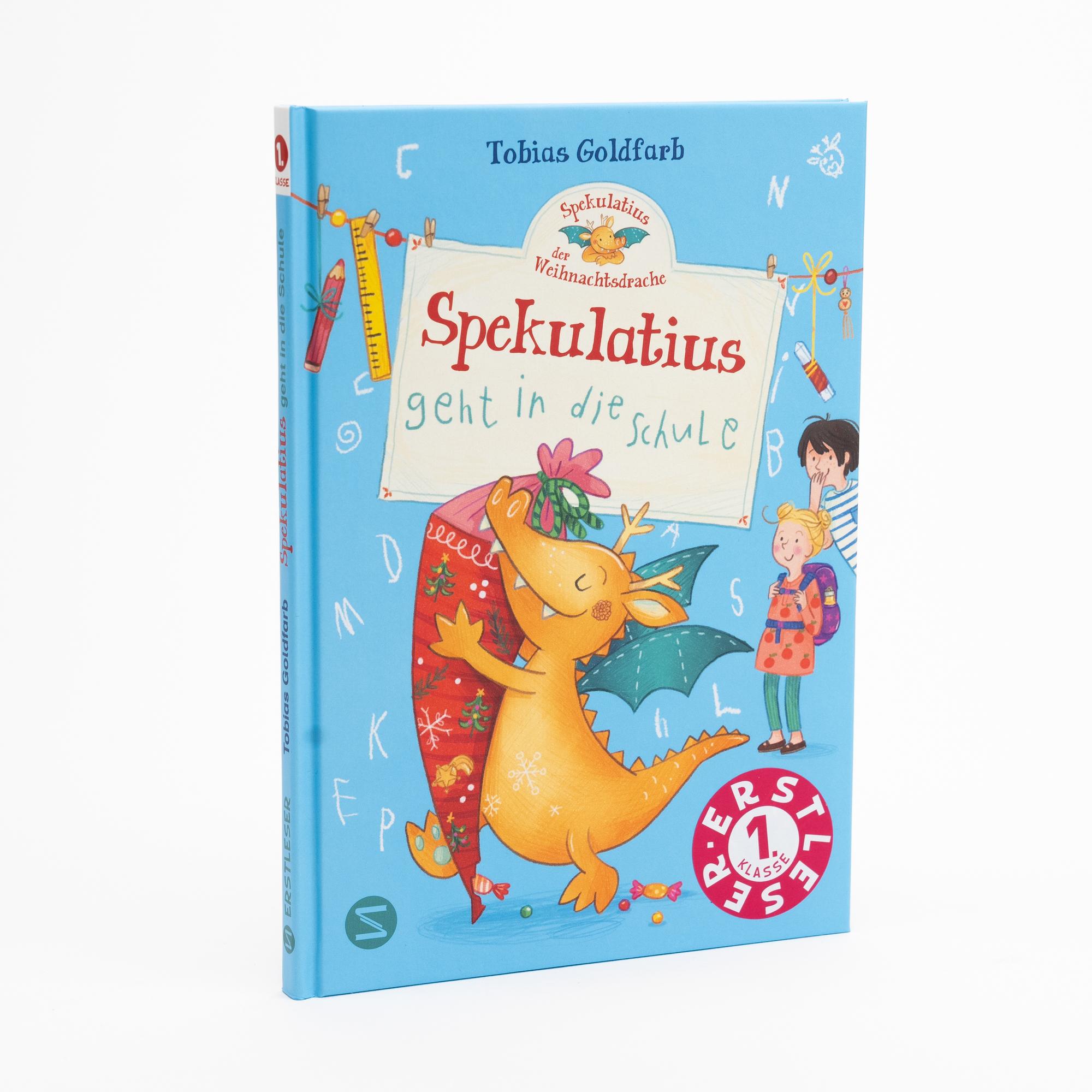 Beispielinhalt (Bild) Spekulatius, der Weihnachtsdrache. Spekulatius geht in die Schule