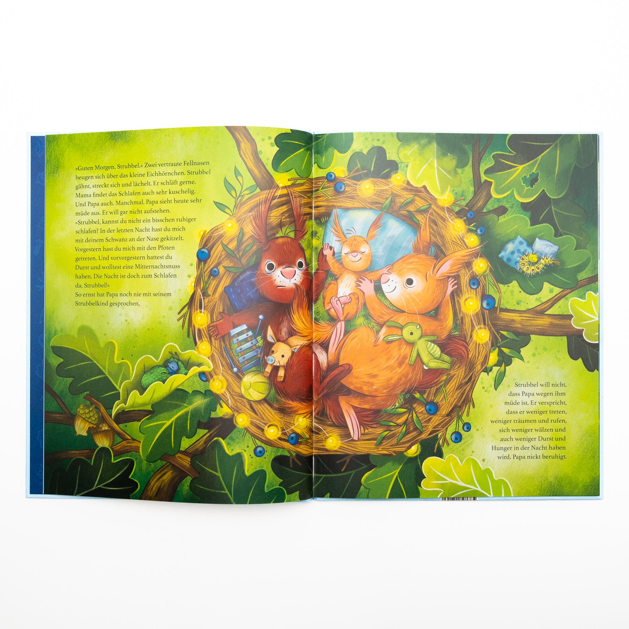 Beispielinhalt (Bild) Gute Nacht, kleiner Strubbel - Das Bilderbuch für alle Familien, die ruhige Nächte lieben