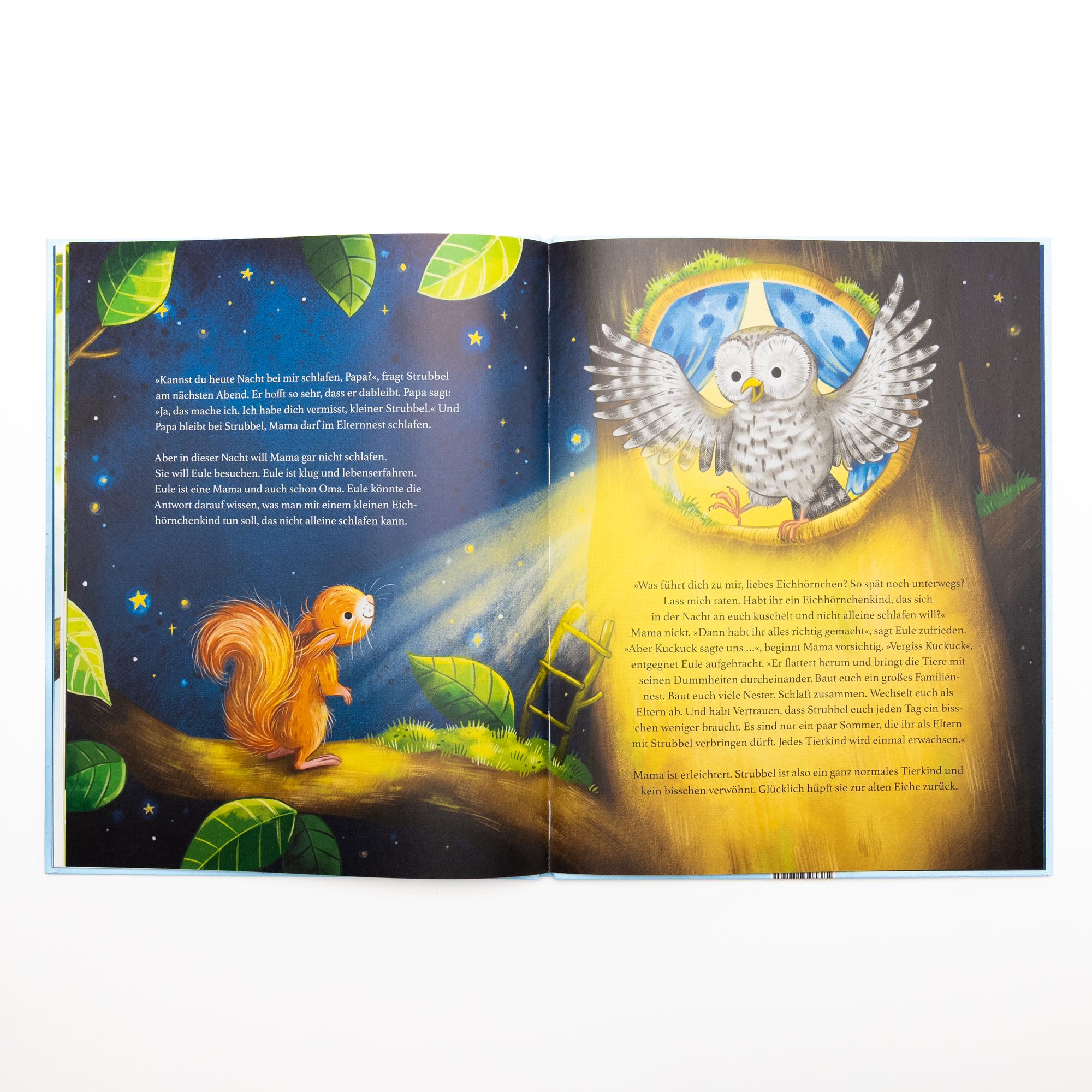 Beispielinhalt (Bild) Gute Nacht, kleiner Strubbel - Das Bilderbuch für alle Familien, die ruhige Nächte lieben