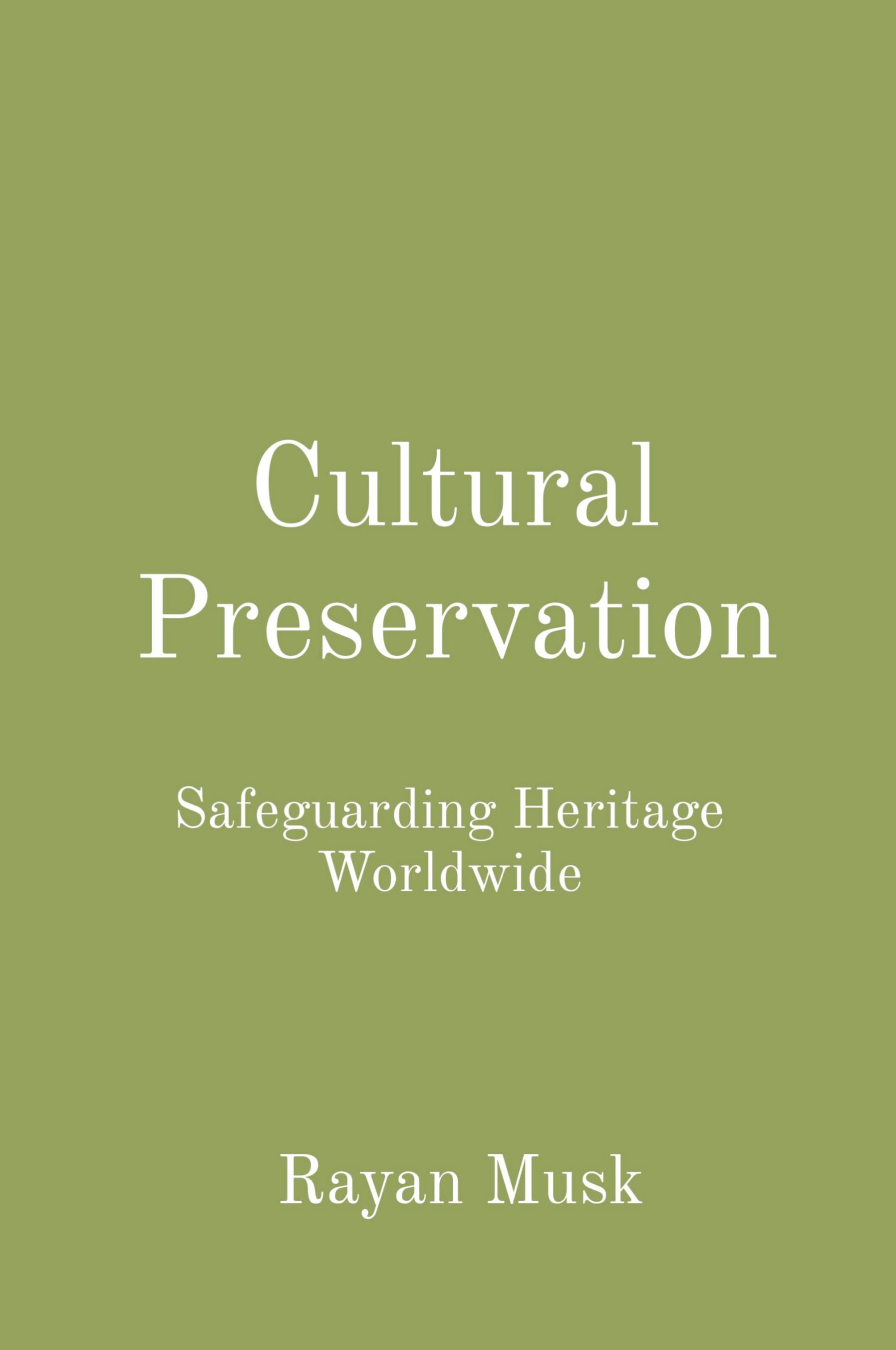 Vorderes Coverbild Cultural Preservation