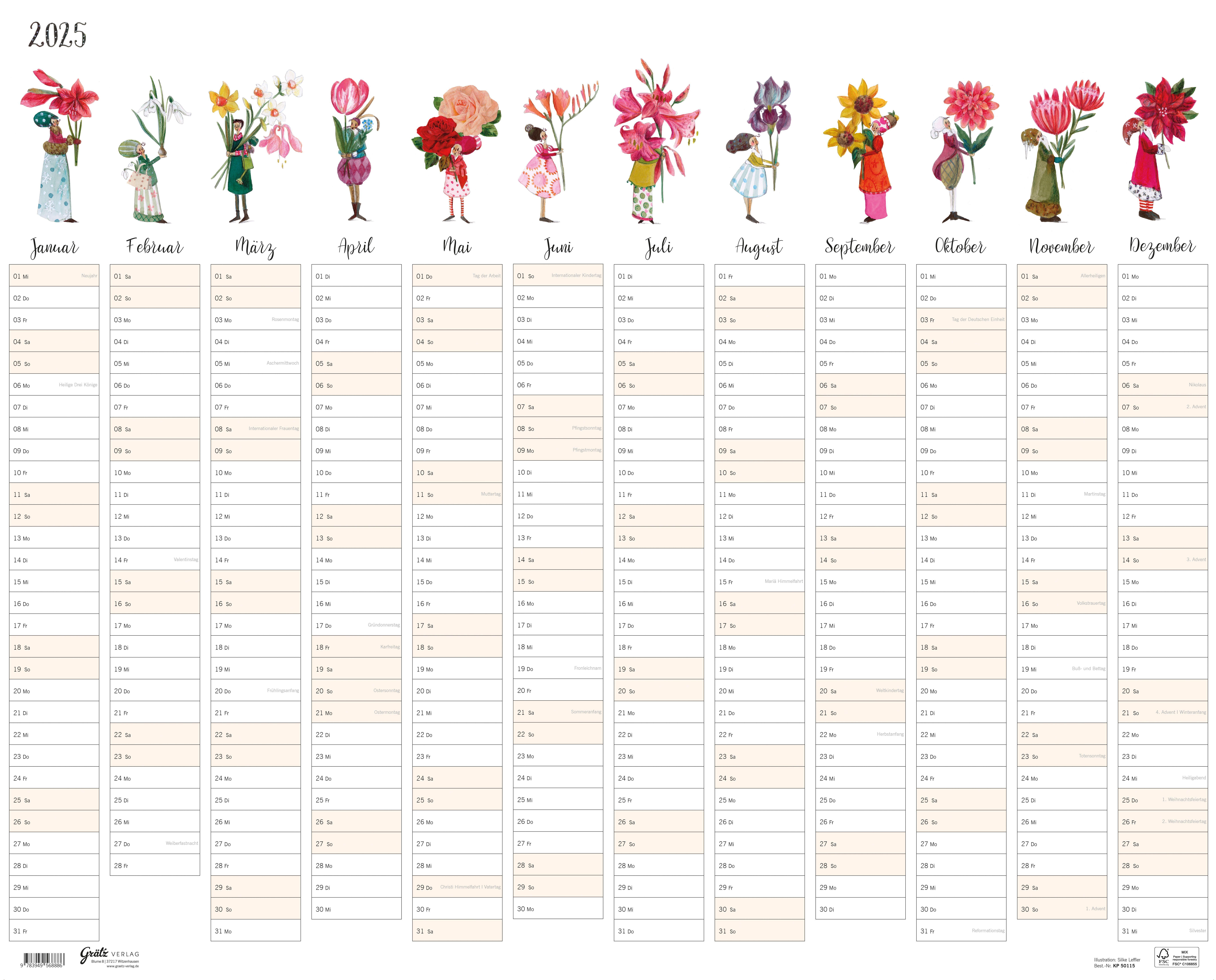 Vorderes Coverbild Jahresplaner 2025