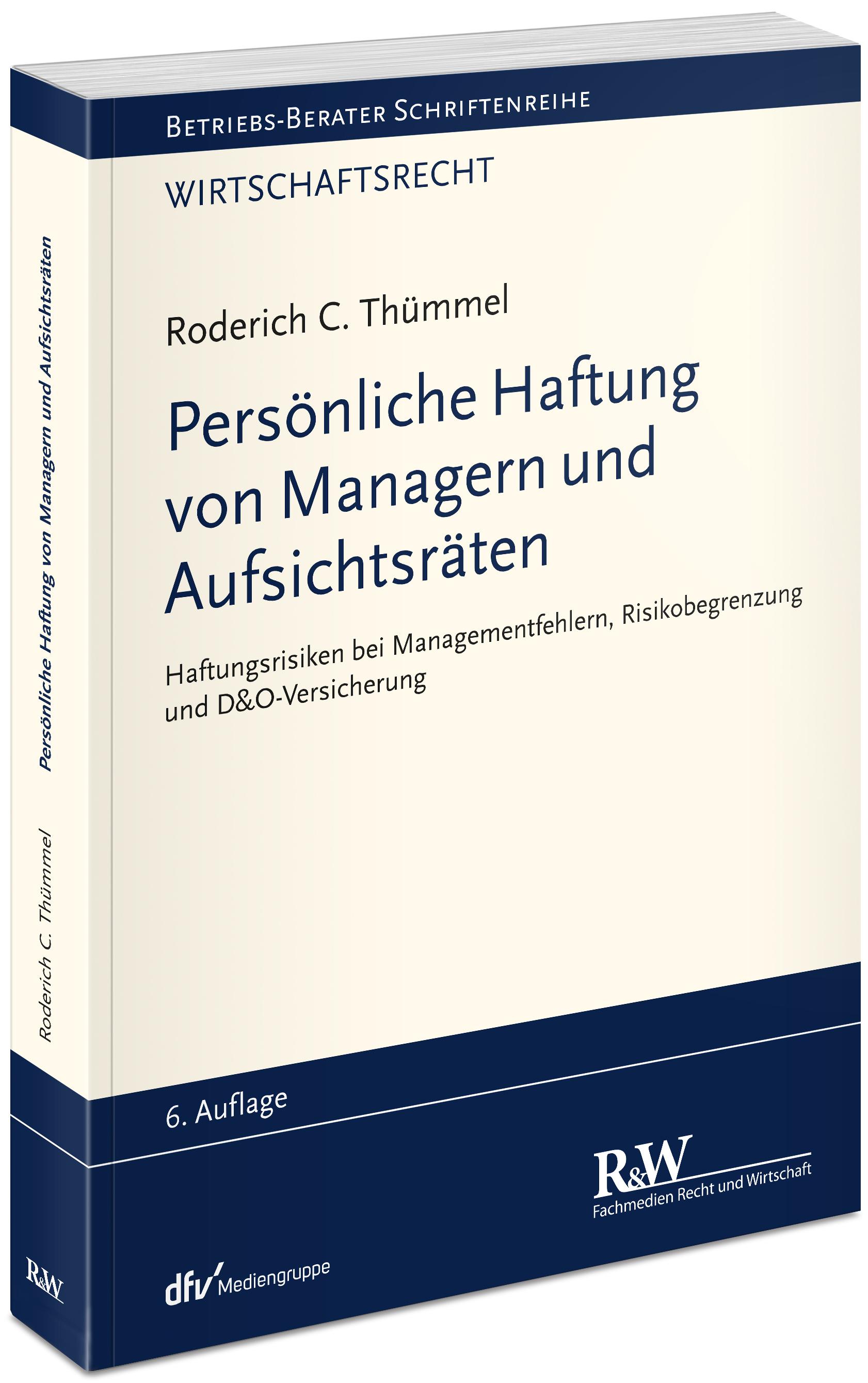 Vorderes Coverbild Persönliche Haftung von Managern und Aufsichtsräten
