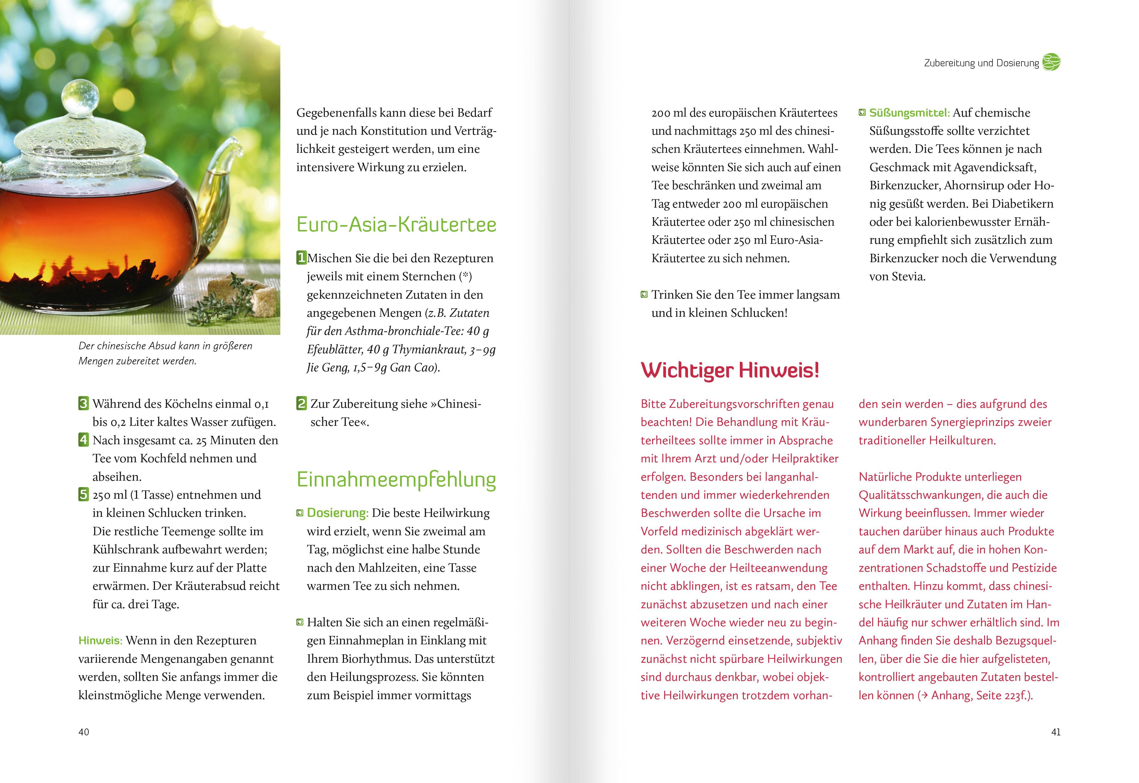 Beispielinhalt (Bild) Heiltees für Körper, Geist und Seele