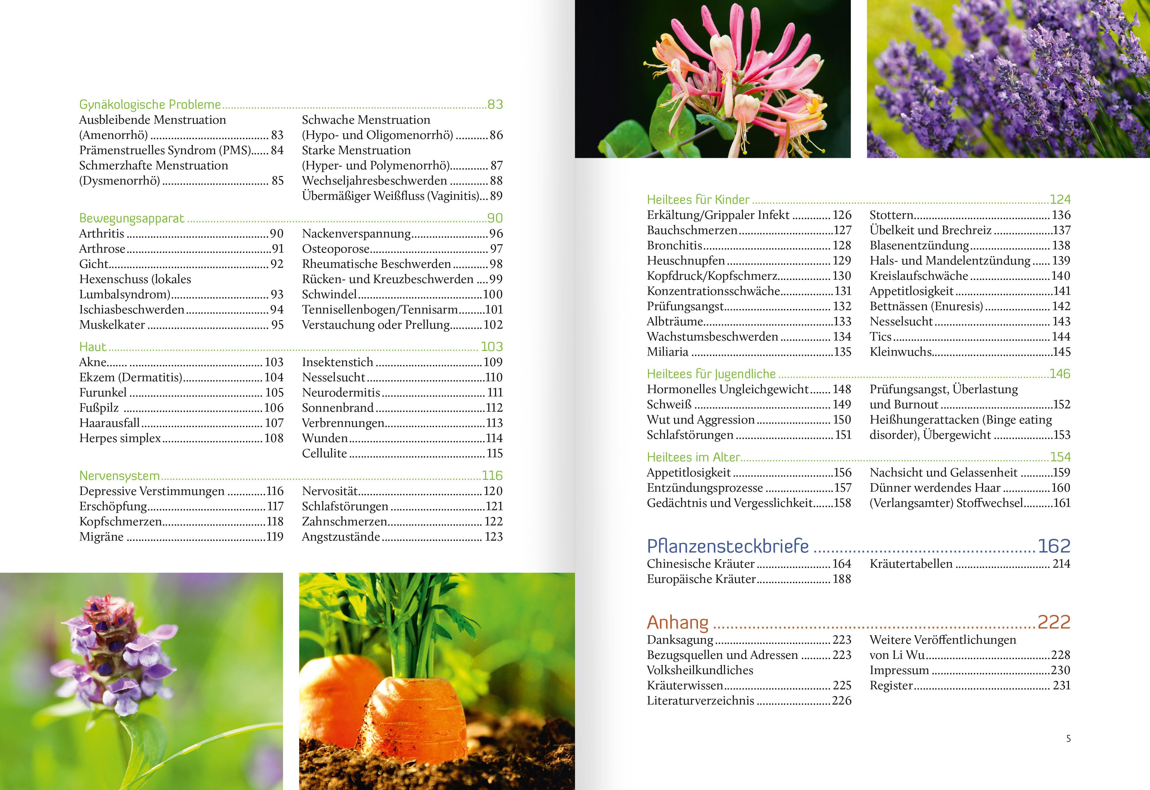 Beispielinhalt (Bild) Heiltees für Körper, Geist und Seele