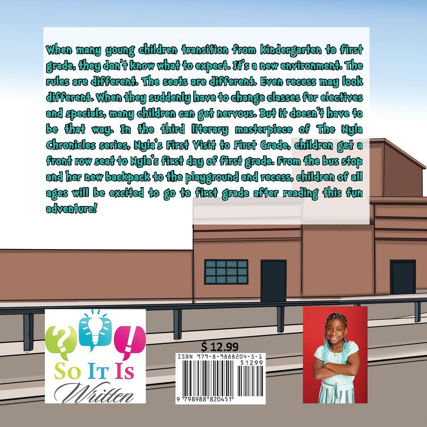 Rückseitencover The Nyla Chronicles Nyla's First Day of First Grade