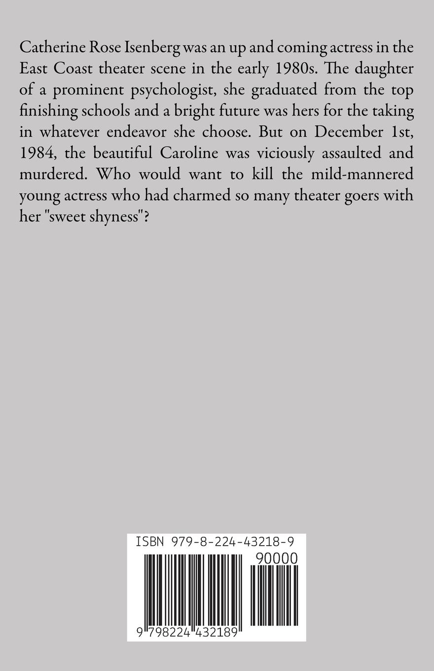 Rückseitencover The Murder of Caroline Rose Isenberg