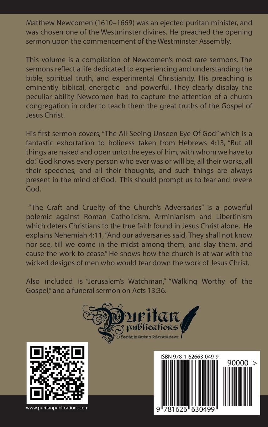Rückseitencover The All-Seeing Unseen Eye of God and Other Sermons