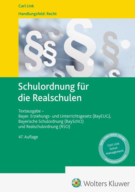 Vorderes Coverbild Schulordnung für die Realschulen