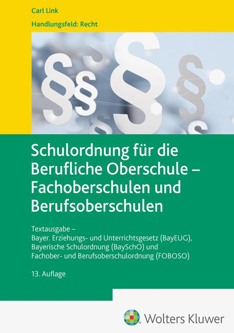 Vorderes Coverbild Schulordnung für die Berufliche Oberschule - Fachoberschulen und Berufsoberschulen