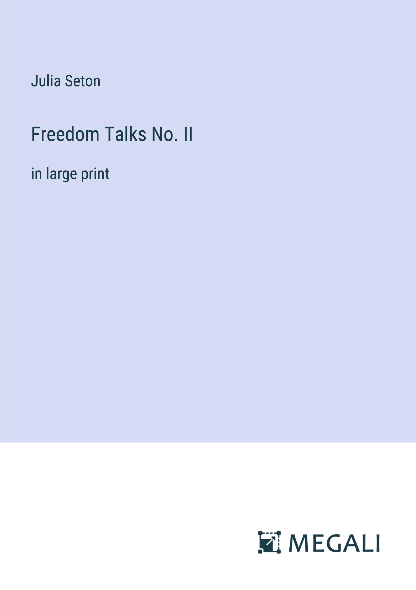 Vorderes Coverbild Freedom Talks No. II