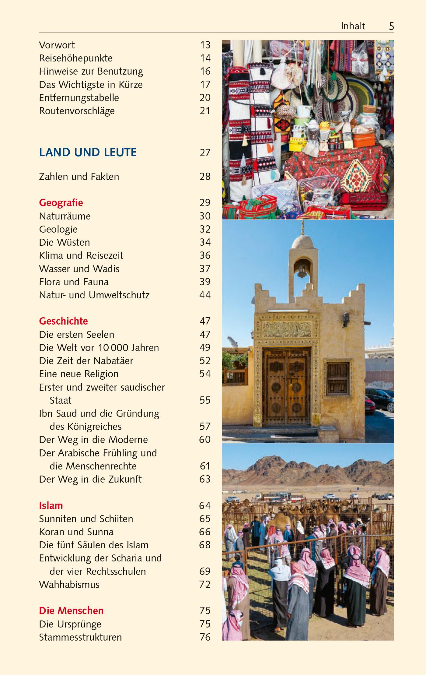 Beispielinhalt (Bild) TRESCHER Reiseführer Saudi-Arabien