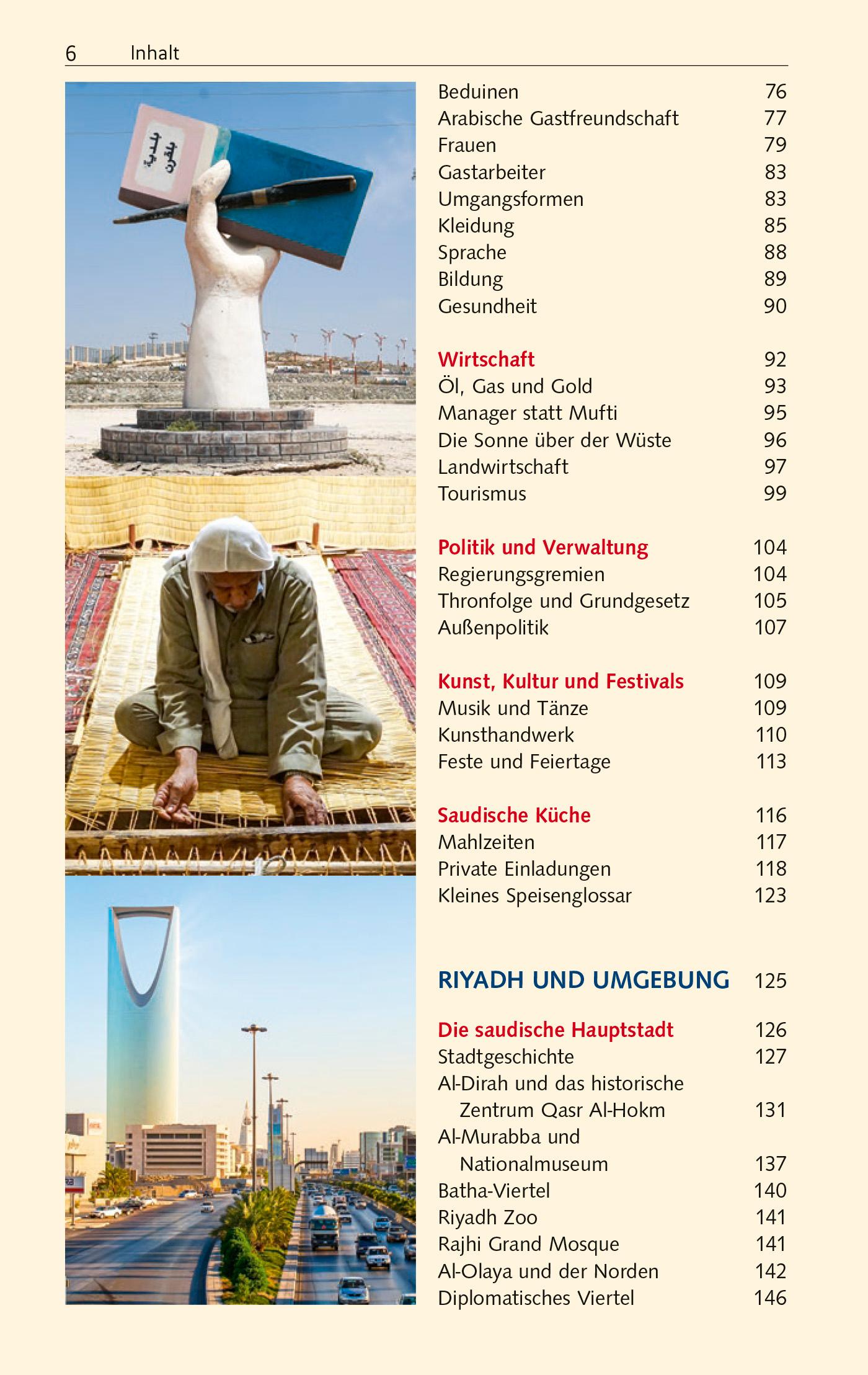Beispielinhalt (Bild) TRESCHER Reiseführer Saudi-Arabien