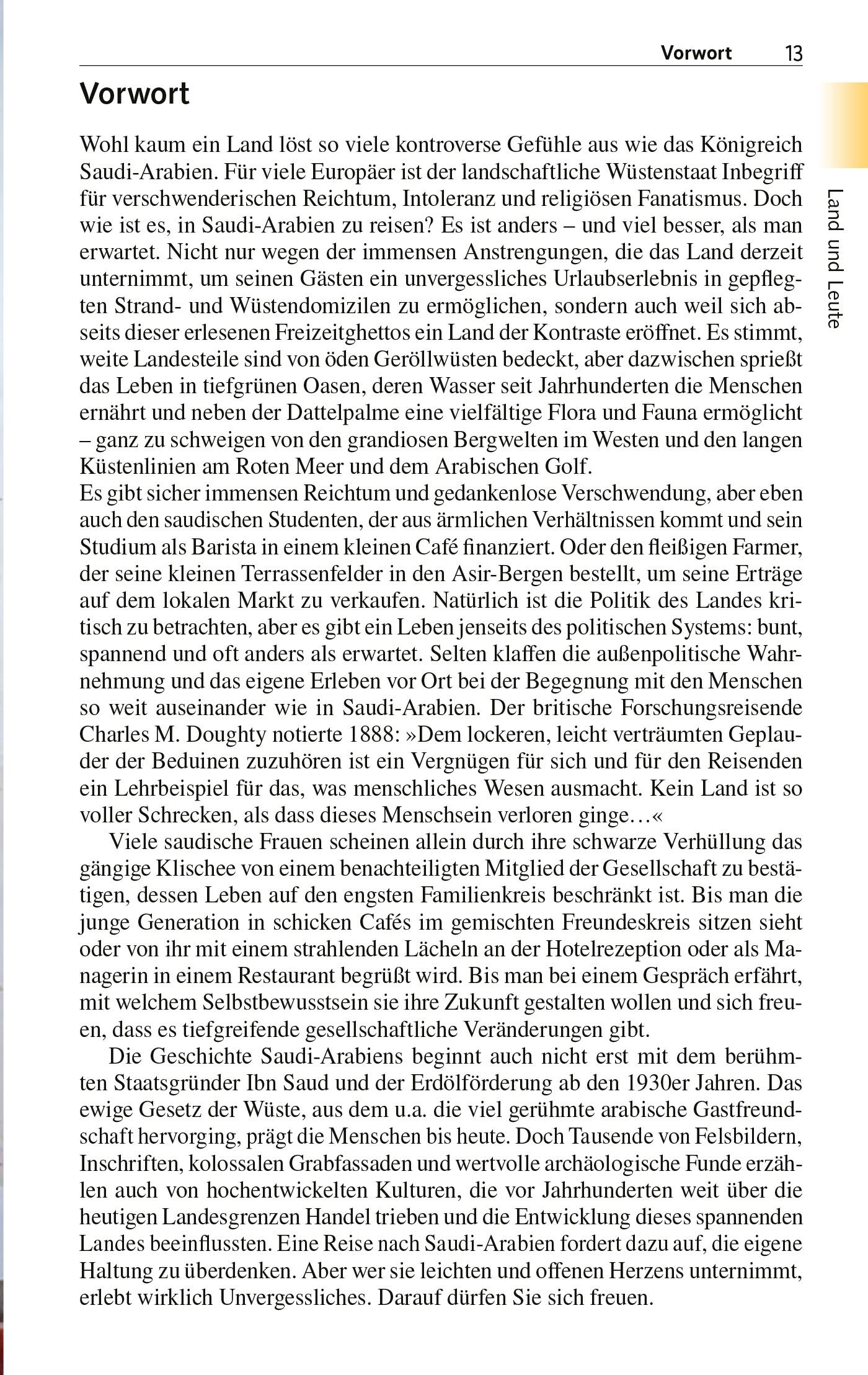 Beispielinhalt (Bild) TRESCHER Reiseführer Saudi-Arabien