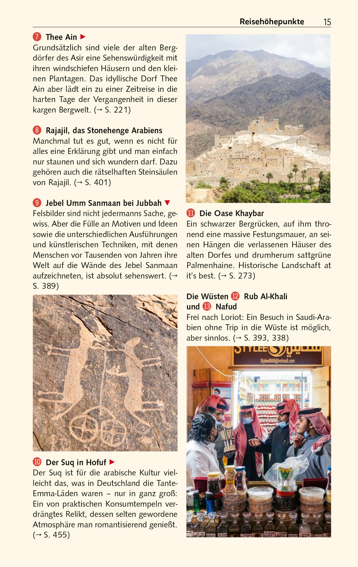 Beispielinhalt (Bild) TRESCHER Reiseführer Saudi-Arabien