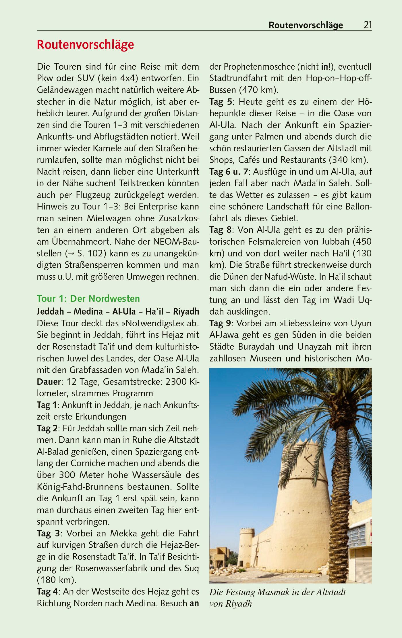 Beispielinhalt (Bild) TRESCHER Reiseführer Saudi-Arabien