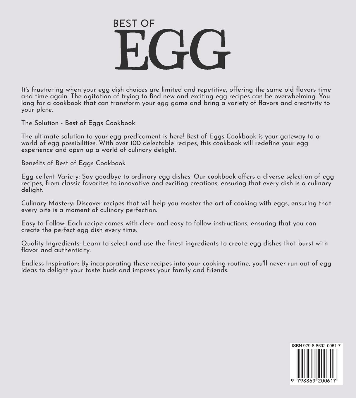 Rückseitencover Best of Eggs Cookbook