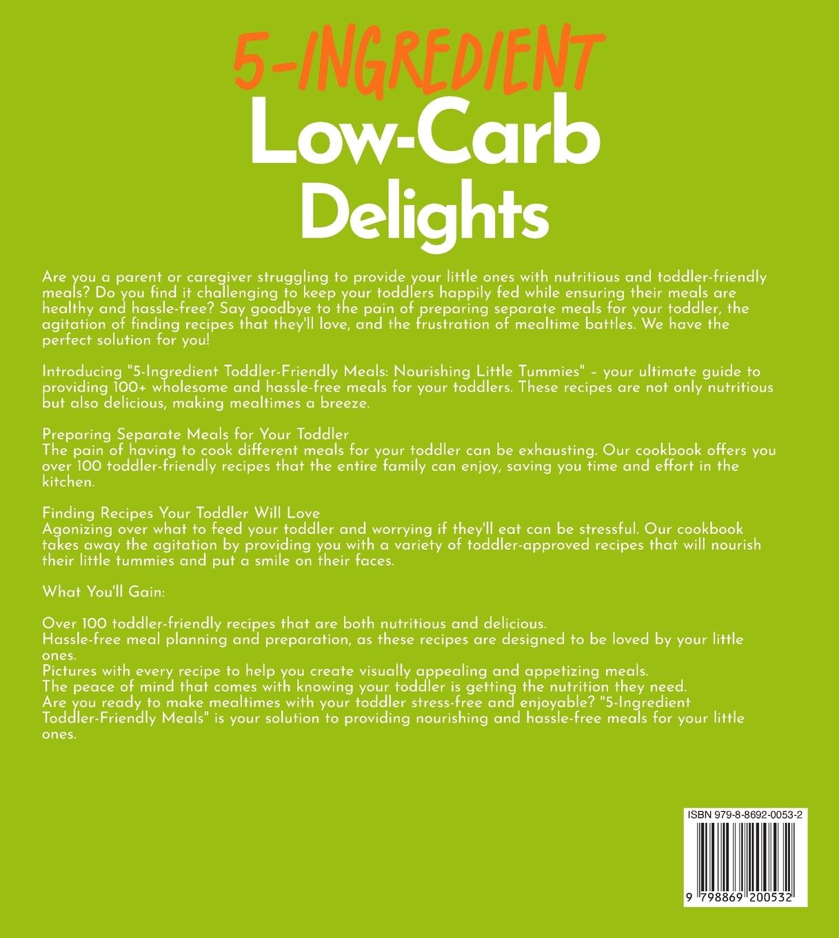 Rückseitencover 5-Ingredient Low-Carb Delights Cookbook