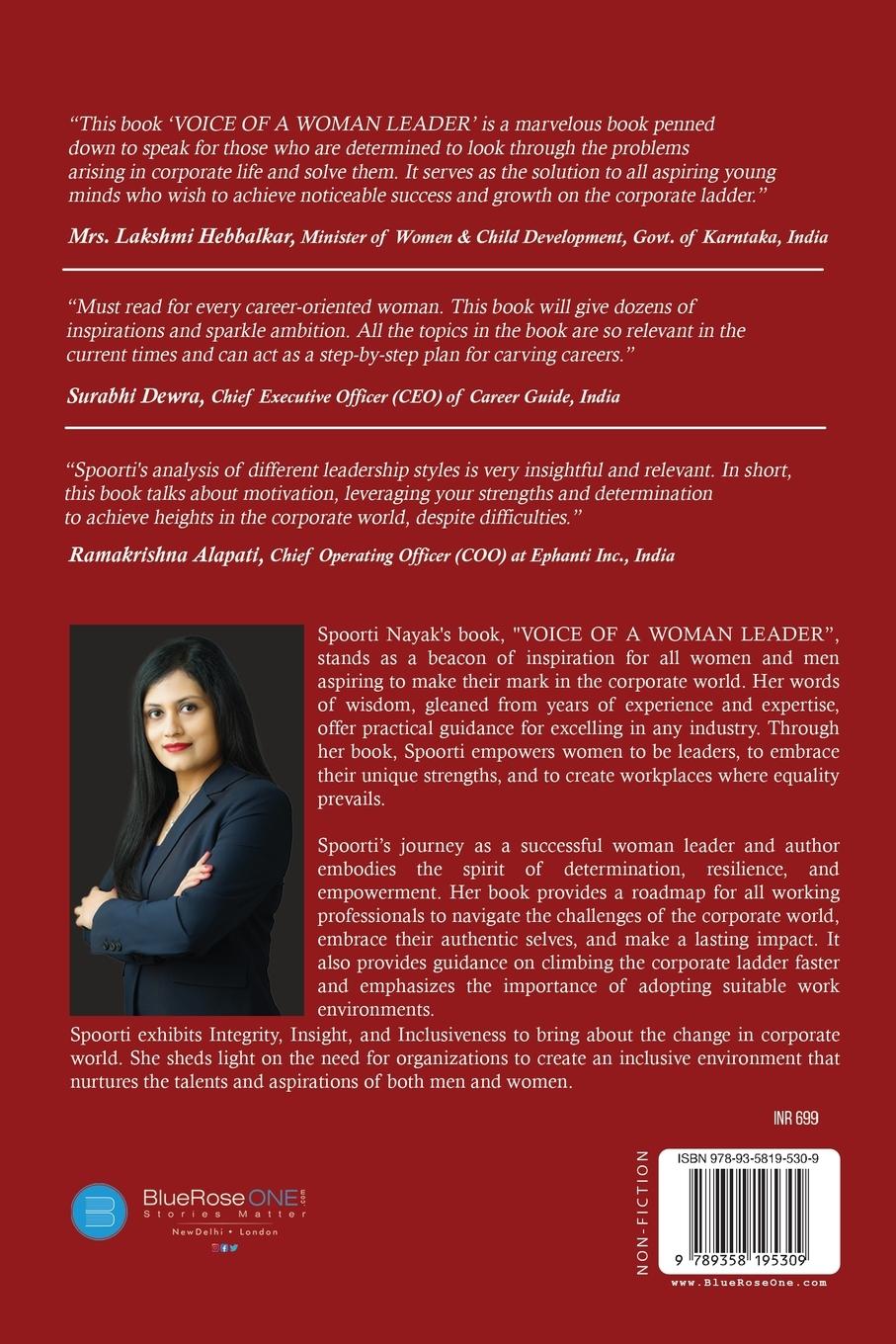 Rückseitencover Voice of A Woman Leader